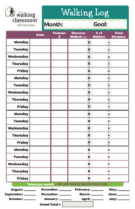 Walking Classroom Walking Log